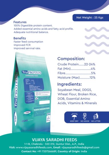 TruProtien Best Vennamei Feed in Andhra Pradesh Vijaya Saradhi Feeds 2