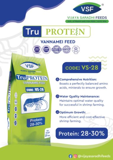 TruProtien Best Vennamei Feed in Andhra Pradesh Vijaya Saradhi Feeds green 1